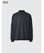 ブラッシュドジャージーモックネックTシャツ