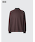 ブラッシュドジャージーモックネックTシャツ