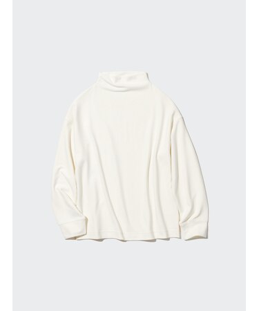 ソフトニットフリースモックネックT（長袖）