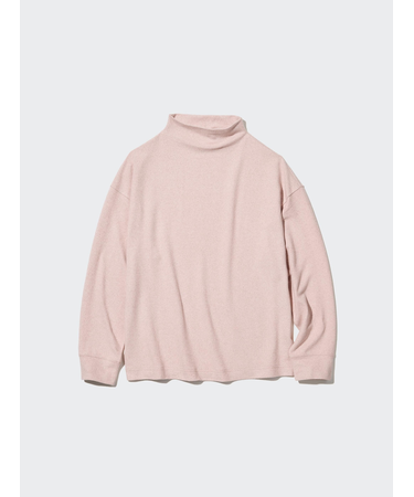 ソフトニットフリースモックネックT(長袖)