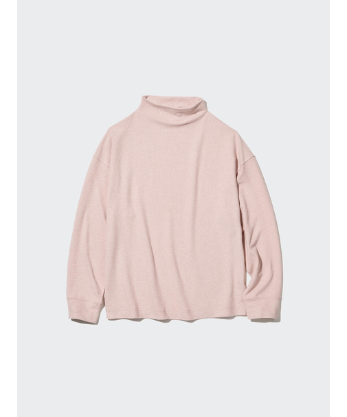 ソフトニットフリースモックネックT(長袖)