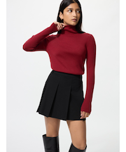 メリノリブタートルネックセーター