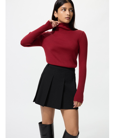 メリノリブタートルネックセーター