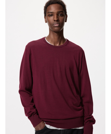 メリノクルーネックセーター