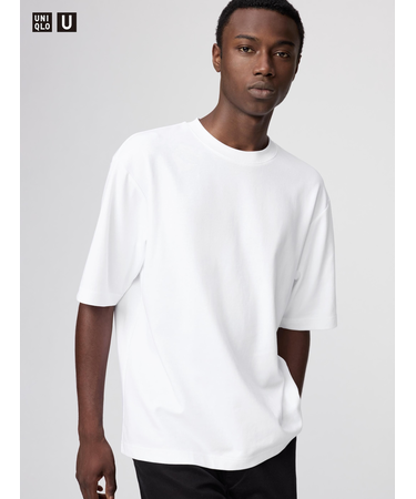 エアリズムコットンオーバーサイズTシャツ/5分袖