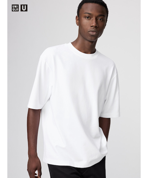 エアリズムコットンオーバーサイズTシャツ/5分袖