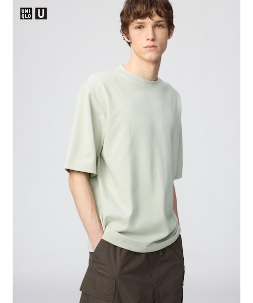 エアリズムコットンオーバーサイズTシャツ/5分袖｜ユニクロの通販