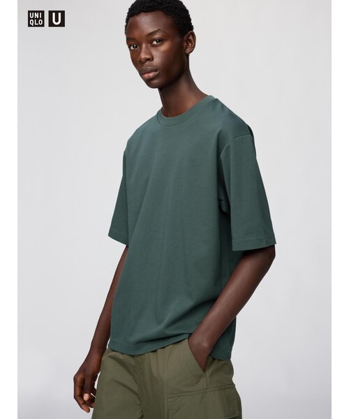 エアリズムコットンオーバーサイズTシャツ/5分袖｜ユニクロの通販