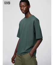 エアリズムコットンオーバーサイズTシャツ/5分袖