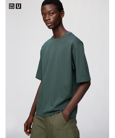 エアリズムコットンオーバーサイズTシャツ/5分袖