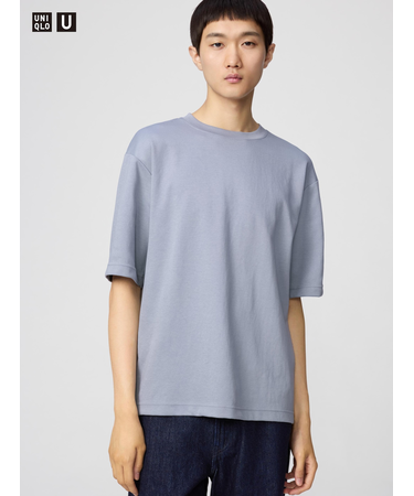 エアリズムコットンオーバーサイズTシャツ/5分袖