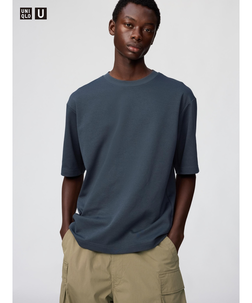 エアリズムコットンオーバーサイズTシャツ/5分袖