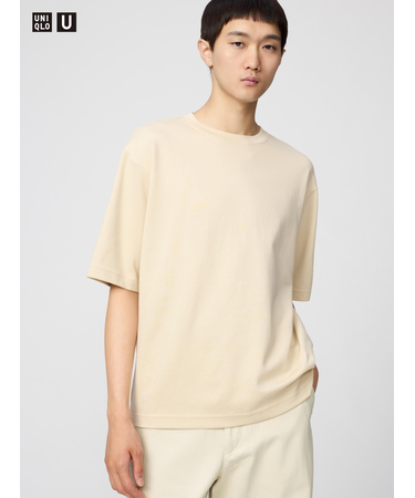 エアリズムコットンオーバーサイズTシャツ/5分袖
