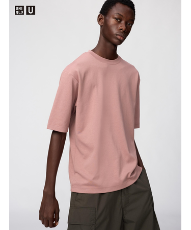 エアリズムコットンオーバーサイズTシャツ/5分袖