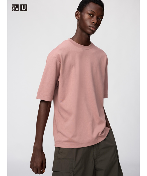 エアリズムコットンオーバーサイズTシャツ/5分袖