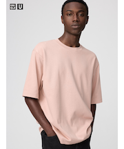 エアリズムコットンオーバーサイズTシャツ/5分袖