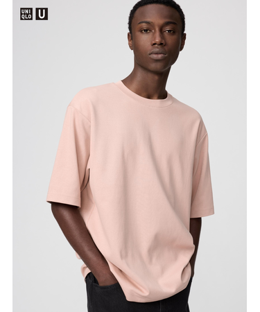 エアリズムコットンオーバーサイズTシャツ/5分袖
