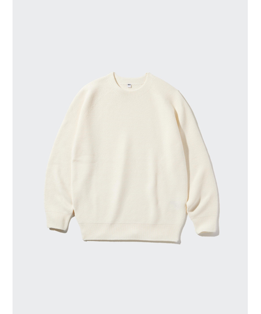 3Dクルーネックセーター