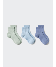 ソックス/3足組/リブパイル