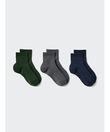 ソックス/3足組/リブパイル