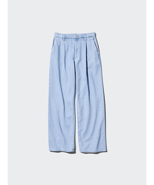 ドレープデニムタックパンツ
