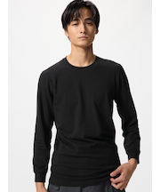 極暖ヒートテックコットンクルーネックT/9分袖