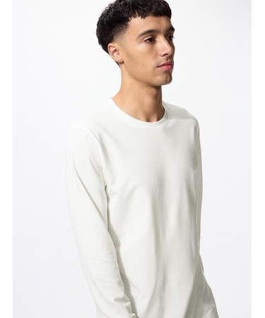 極暖ヒートテックコットンクルーネックT/9分袖