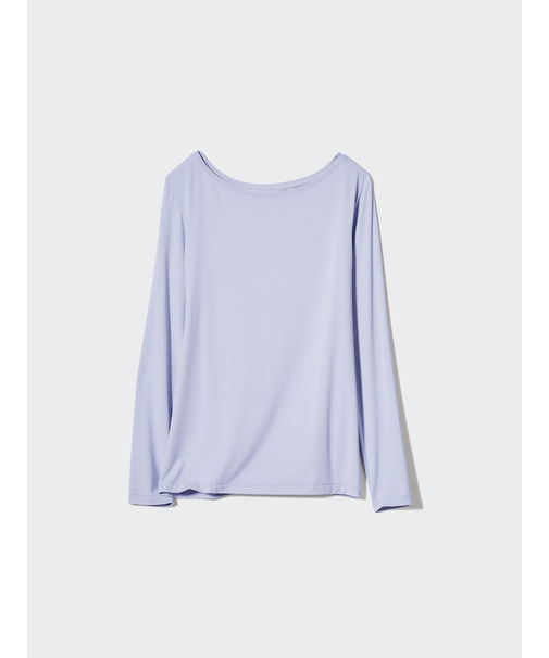 エアリズムシルクブレンドUVカットクルーネックT