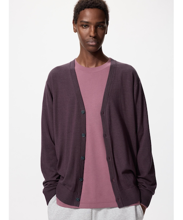 メリノVネックカーディガン