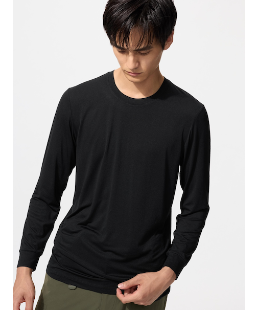 ヒートテッククルーネックT/9分袖