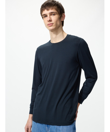 ヒートテッククルーネックT/9分袖