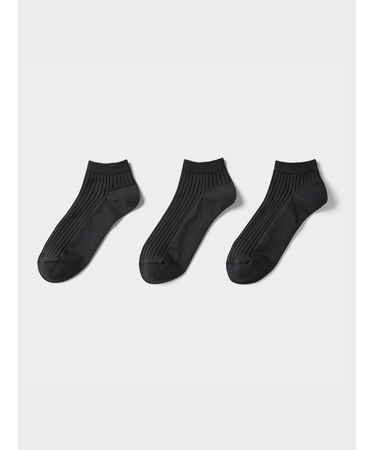 ショートソックス/3足組/リブ