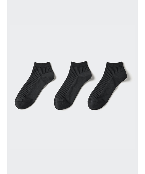 ショートソックス/3足組/リブ