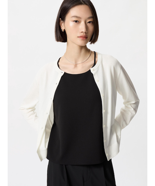 UVカットクルーネックカーディガン