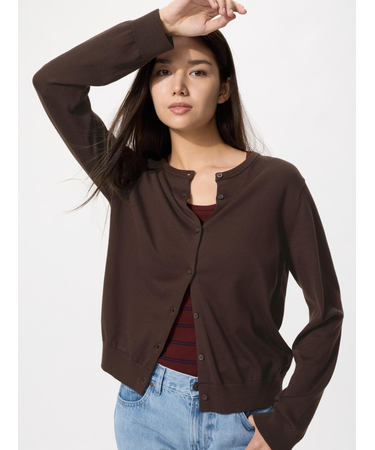 UVカットクルーネックカーディガン