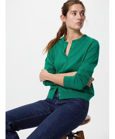 UVカットクルーネックカーディガン