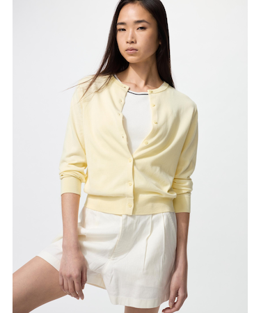 UVカットクルーネックカーディガン