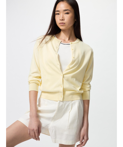 UVカットクルーネックカーディガン