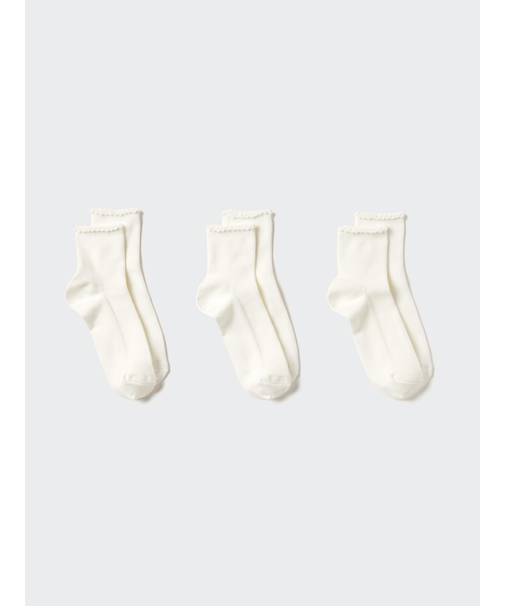 ソックス/3足組/クルーフリル