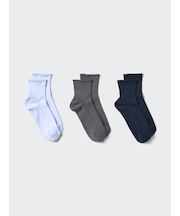 ソックス/3足組/クルーフリル