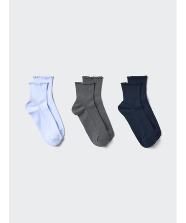 ソックス/3足組/クルーフリル