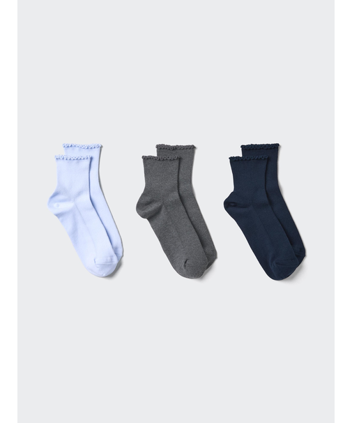 ソックス/3足組/クルーフリル