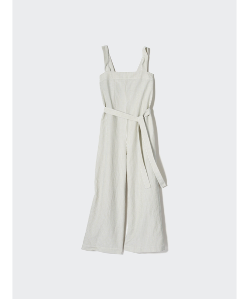 リネンブレンドサロペット/ストライプ｜ユニクロの通販｜&mall