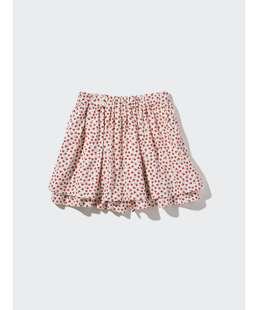 GIRLS レーヨンフラワーミニスコート