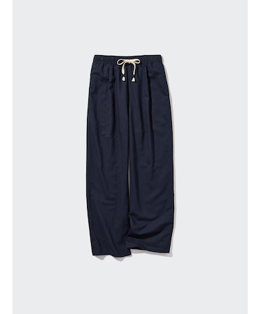 リネンブレンドイージーパンツ