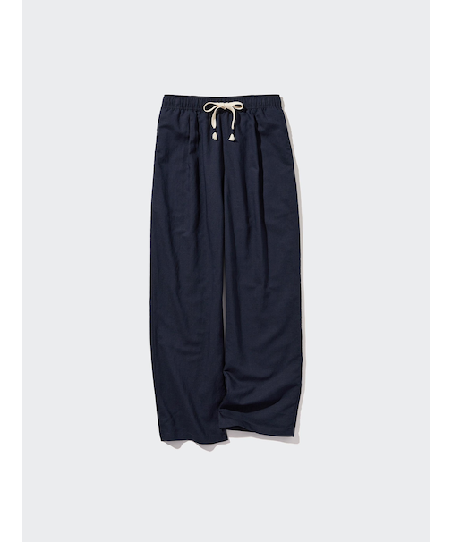 リネンブレンドイージーパンツ