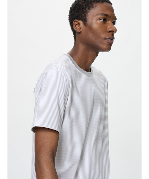 エアリズムコットンクルーネックT/ボーダー｜ユニクロの通販