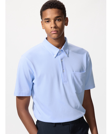 エアリズムカノコポロシャツ/ボタンダウン