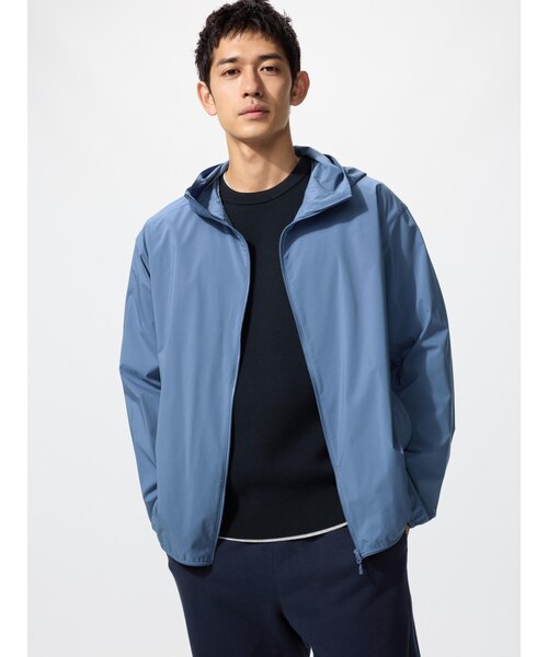 UNIQLO ポケッタブルUVカットパーカ ネイビー Lサイズ Lサイズ：ユニクロ ポケッタブルUVカットパーカ ネイビー 464022