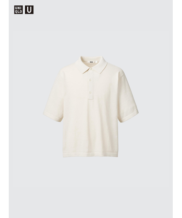 ニットポロシャツ